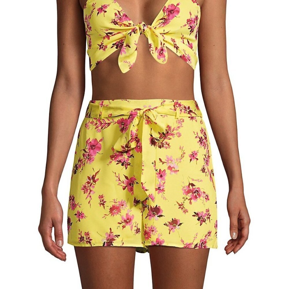 CAMI NYC the Claudia Georgette Shorts in Hibiscus Floral size S NWT
